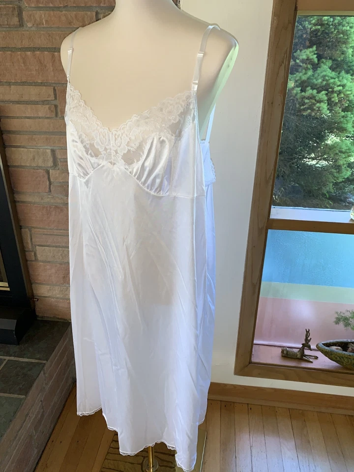 Vassarette 10-805 Slip Completo Talla 44 28/50 Borde de Encaje Blanco Foto 3 de 4