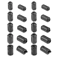 Ferrite Cores Ring 3.5mm 5mm 7mm 9mm 11mm RFI EMI Noise Cable Clip Black 20pcs