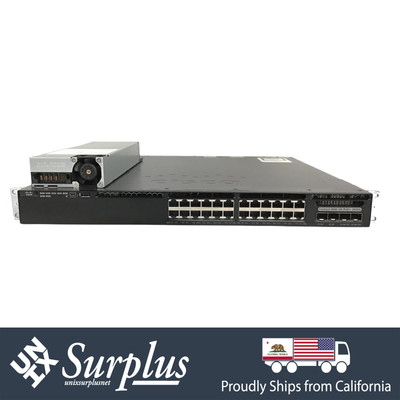 24 Port PoE Gigabit RJ45 Cisco Lan Base Switch Single PSU | 2x 10Gb SFP+ Ports