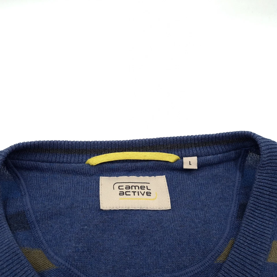 Camel Active Jumper Sweater Men Striped Wool Cotton Tf8 Size L - Image 4 of 4