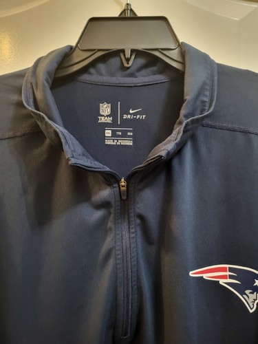 Nike New England Patriots Shirt Mens XXL Blue NFL Football Dri Fit Pullover - Picture 2 of 7