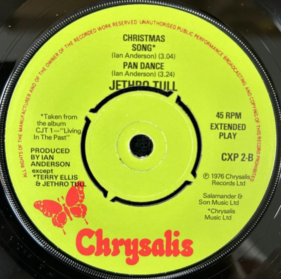 JETHRO TULL 'RING OUT, SOLSTICE BELLS E.P.' 7'' SINGLE CHRYSALIS CXP2 1976 - Image 4 of 4