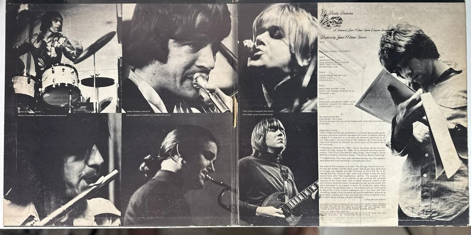 CHICAGO TRANSIT AUTHORITY 1969 Double Vinyl LP GP8 Gatefold CS 9809 - Image 4 of 4