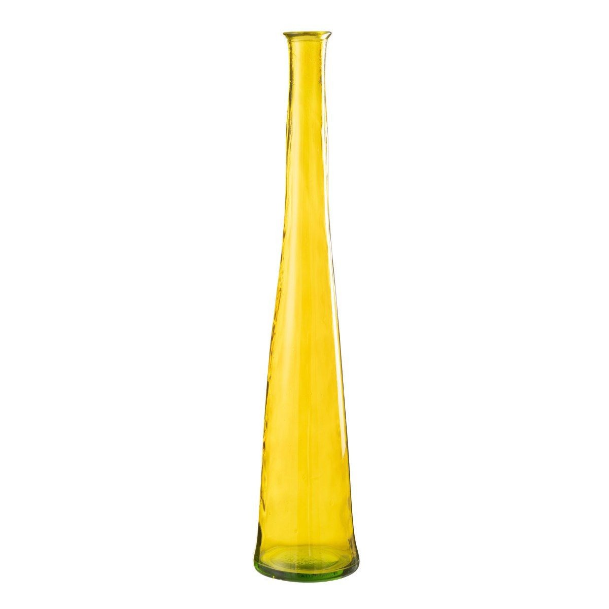 Grand vase en verre jaune Noah 100cm pour fleurs à tige longue