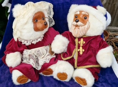 Vintage Robert Raikes Limited Edition Mr Claus & Mrs Claus Bears c1988