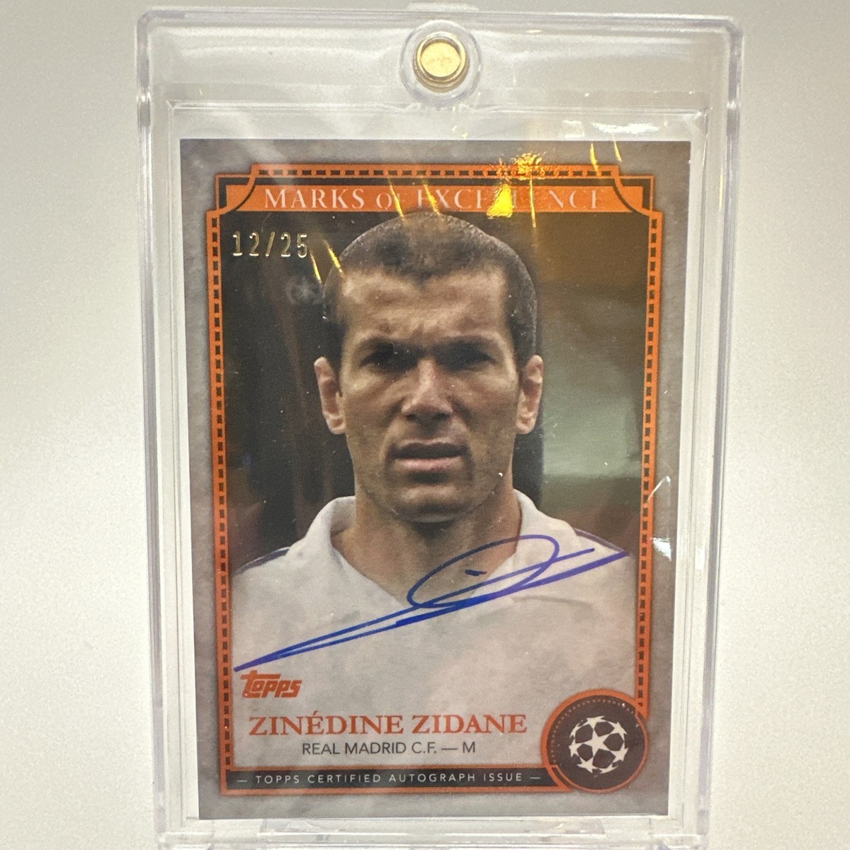 世界5枚! Topps Chrome ZIDANE PSA10 ジダン AUTO 2024-25 Topps Chrome UEFA Zinedine Zidane Marks Of