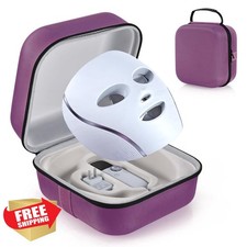 Face Mask Case Magenta Shark CryoGlow LED Hard Shell Protective Storage