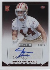 2014 Rookies & Stars Longevity Rookie Ruby Signatures 8/15 Shayne Skov Auto 0c2