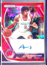 2021-22 Prizm Draft Picks Aleem Ford Auto #DP-AFO Badgers Draft Picks Autographs