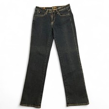 Aura From The Women at Wrangler Dark Wash Straight Leg Jeans 10P Petite Mid Rise