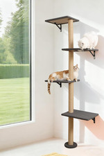 Cat Tree Wall Mounted,Tall Scratching Post for Indoor Cats Climbing Tower Activi