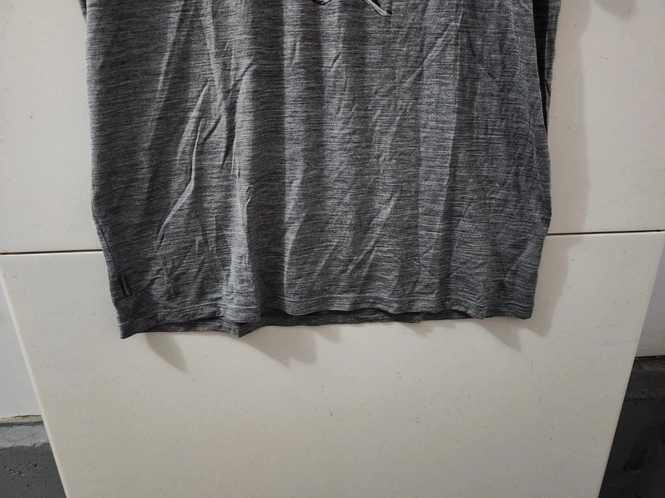 Camisa rompehielos para hombre M manga corta gráfica camiseta mezcla de lana esquí al aire libre elástica Foto 2 de 4