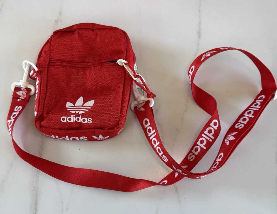Bandolera Adidas Rojo/Blanco Festival Teléfono Soporte 3 Rayas Foto 2 de 4