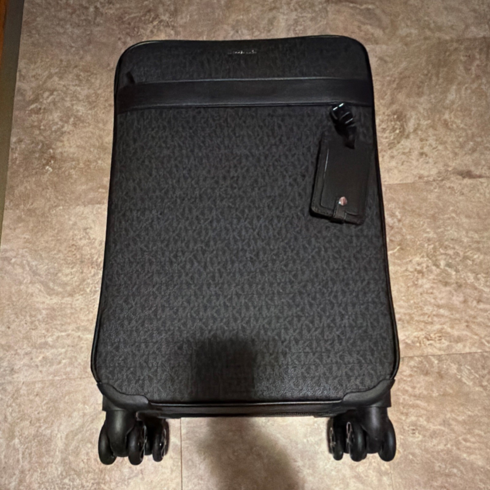 Michael Kors Black Logo Spinner Suitcase with Inner & Outer Pockets