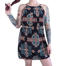 Windsor Aztec/Western Pattern Navy Mini Dress Women's | S