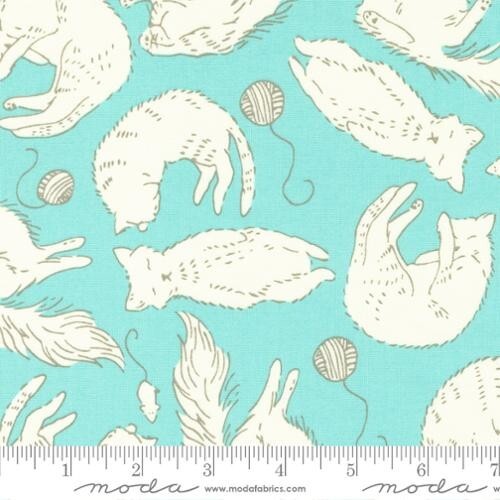 Here Kitty Kitty-1/2 Yard Increments, Cut Continuously (20832-19 Sleepy Time) - Picture 1 of 1