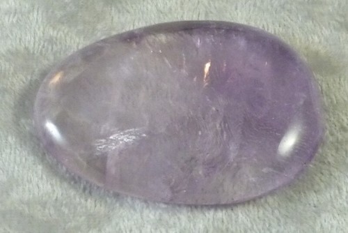 Amethyst Carved Worry Stone - Picture 2 of 2