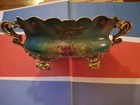 ANTIQUE VTG RARE OLD ROYAL VIENNA GERMANY PORCELAIN FOUR GOLD LEGS FOOTED BOWL — photo 4