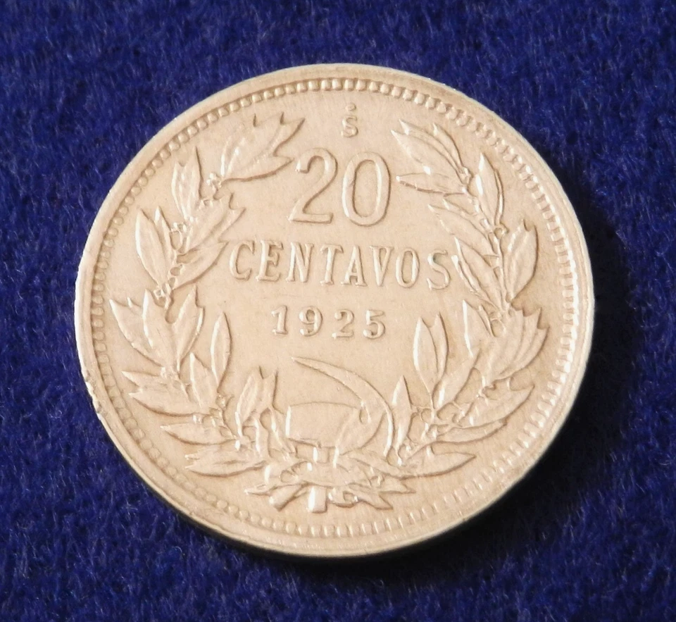1925 - Chile 20 Centavos - Nice Old Coin - See Pictures - Image 2 of 2