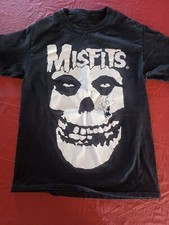Rock Band Misfits Classic Skull with Logo Black T Shirt Men s Size Small
