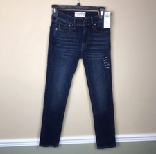 NWT Abercrombie Kids Big Girls  Slim Super Skinny Dark Wash Denim Jeans 13 / 14