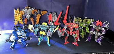 Transformers Age of Extinction LOT OF 7 All Dino Bots Grimlock Snarl Slug Slog