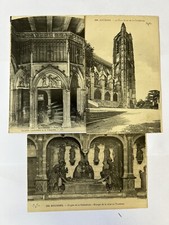 CPA 18 Cher Centre Bourges lot 3 Cathédrale Palais Jacques-Coeur