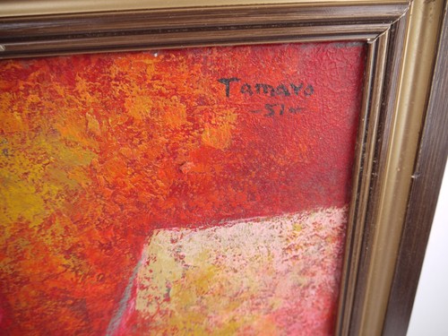 Antique Oil on canvas signed Rufino Tamayo mexican artist framed - Picture 7 of 13
