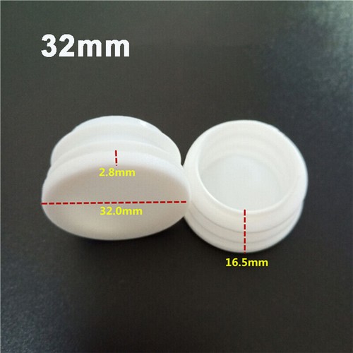 Inserts Plugs Bungs Ø 16mm-100mm WhiteRound Plastic Blanking End Caps Pipe Tube - Picture 13 of 26