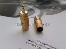 1Pair 3.5mm Stereo Connector Plug MIn earphone audio jack i Gold plated PP039