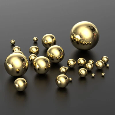 GOOBETTER Solid Bearing Balls Brass Ball Industrial Precision Coppers Ball Dia 0.9mm-45mm