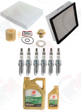 Tune Up Kit w/ 6QTS IDEMITSU 0W-20 Oil for RX350 Avalon Camry Highlander Sienna