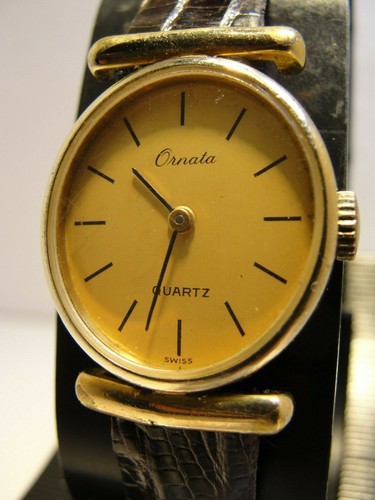 RELOJ DE CUARZO ADORNADO PARA DAMAS, MUY BUEN ESTADO, LENGÜETAS INUSUALES - Imagen 2 de 4