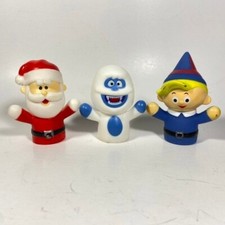2.5" 2016 Rashti Rashti Rudolph The Red-Nosed Reindeer Finger Puppets Lot Of 3