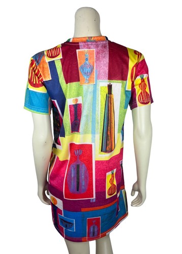 Todd Oldham Maker Shop T-Shirt Kleid Gr. S Printed Art to Wear Kurzarm - Bild 4 von 12