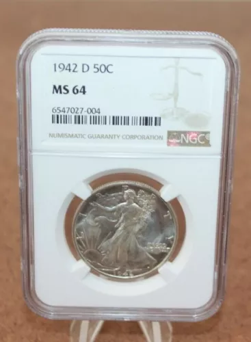 1942-D Walking Liberty Half Dollar NGC MS64 [072WEJ]