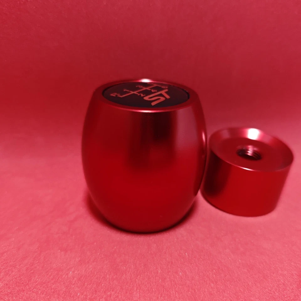 PERILLA DE CAMBIO DE ALUMINIO DEPORTIVA ROJA 6SP PARA FOCUS MK3 MK4 FIESTA MK7 MK8 ST TURBO Foto 4 de 4