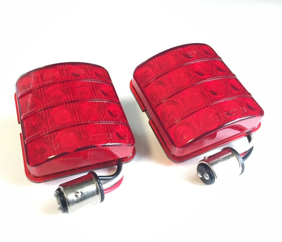Chevy 1951 1952 coche "led" luces traseras rojas 2 piezas Bel Air Styleline Fleetline 12V Foto 3 de 4