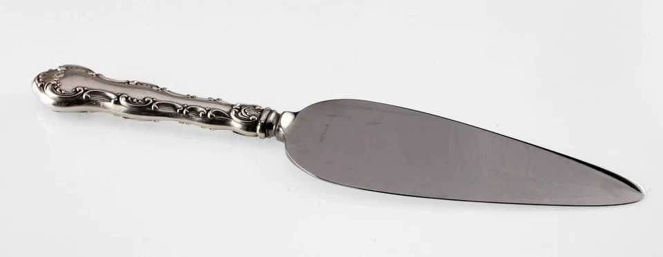 Servidor de pastel Gorham Strasbourg hoja de acero inoxidable mango de plata de ley 10" Foto 2 de 4