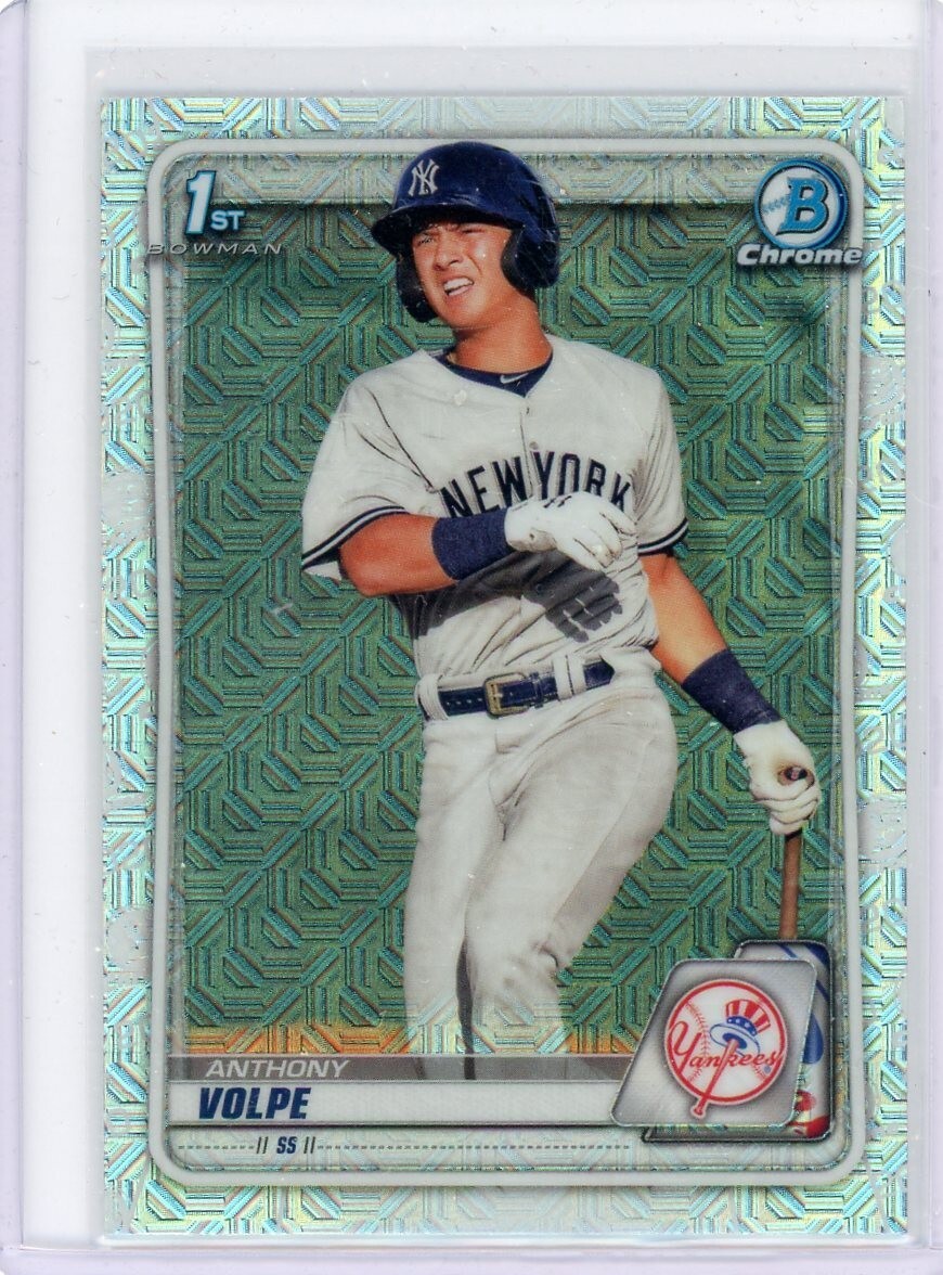 2020 Bowman Chrome Anthony Volpe 1st Mojo Refractor Mega Box BCP-139 a