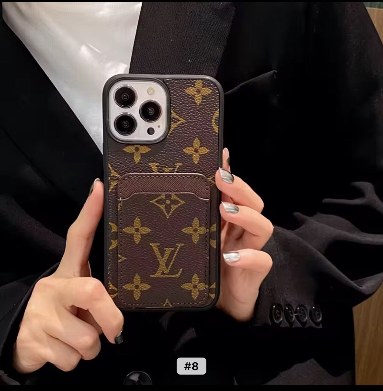 iPhone 14 15 Pro Max Protective Case with Built-in Card Holder #8-image