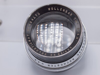 Wollensak Series II Anastigmat 7 1/2'' 191mm F4.5 Camera Barrel Lens 57mm Thread