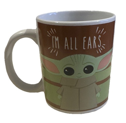 Star Wars The Mandalorian Baby Yoda Grogu Coffee Mug Tea Cup 'I'm All Ears' - Picture 2 of 8