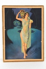 Vintage Litho Print Of Arabian Girl Blotter Best Wishes Calendar Art Circa 1936
