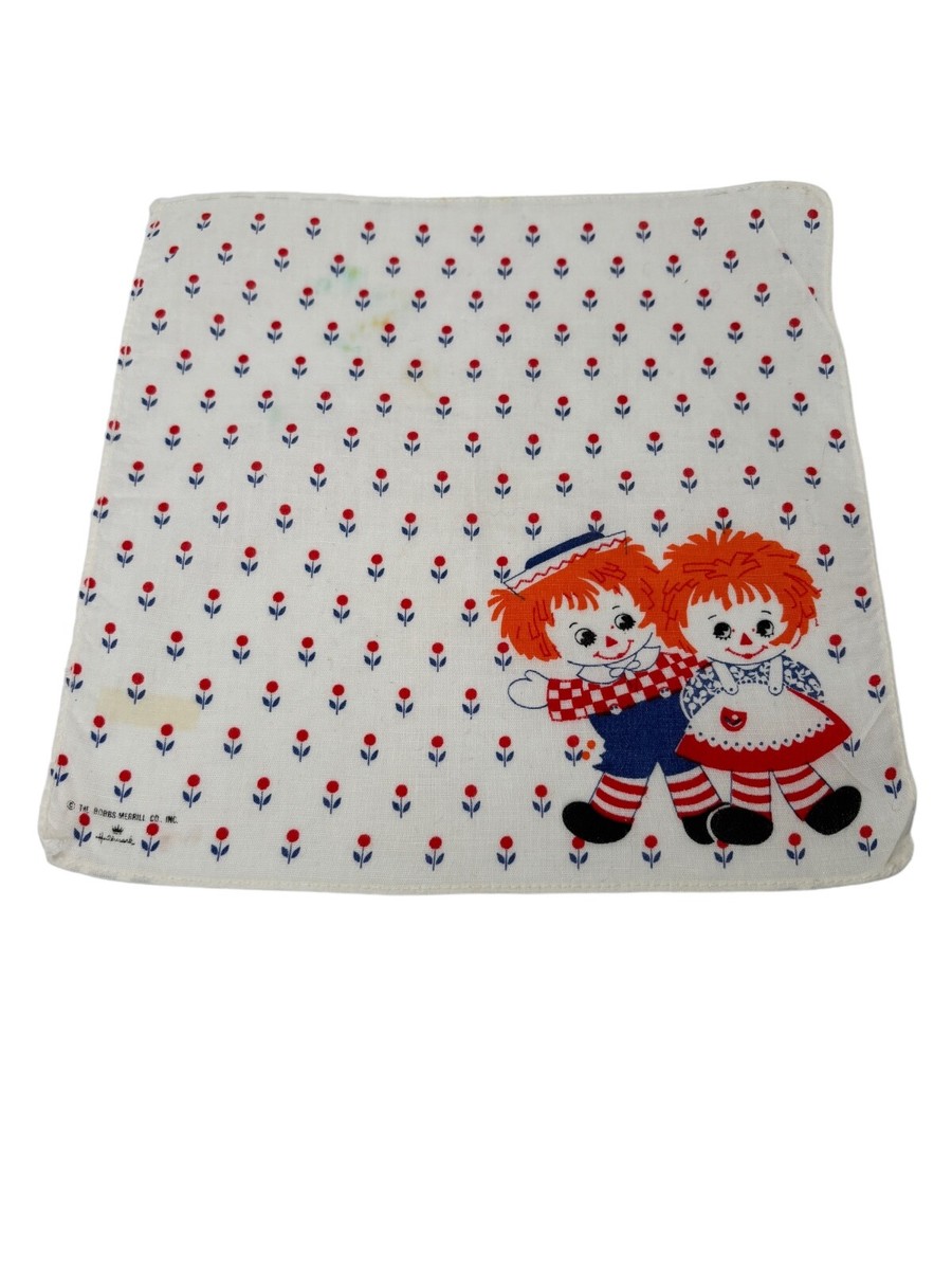 リクエスト　ハンドメイド Vtg 1960's Hallmark Raggedy Ann & Andy Childs Hanky Bobby Merrill