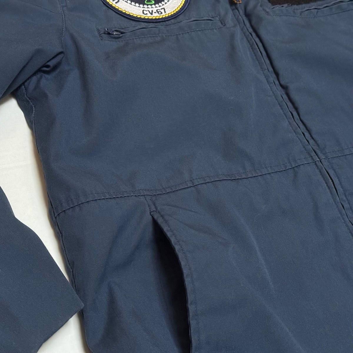 1980s US Navy Utility Jacket Blue Men's 38R USN Petty 1980s US Navy Utility Jacket Blue Men's 38R USN Petty