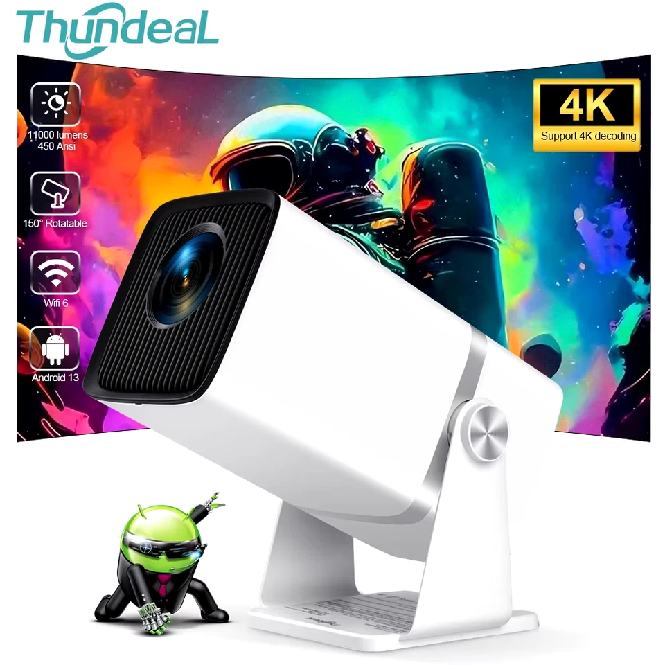 Portable Projector 4K FHD TD80W Android WiFi for Home and Business Use - Image 2 of 4