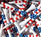 Golf Tees Truestrike 2 3/4 Stars and Stripes TS Striped Golf Tees
