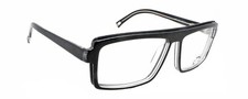 New Authentic Eye'DC V843 001 90s France Vintage Black Plastic Eyeglasses Frame