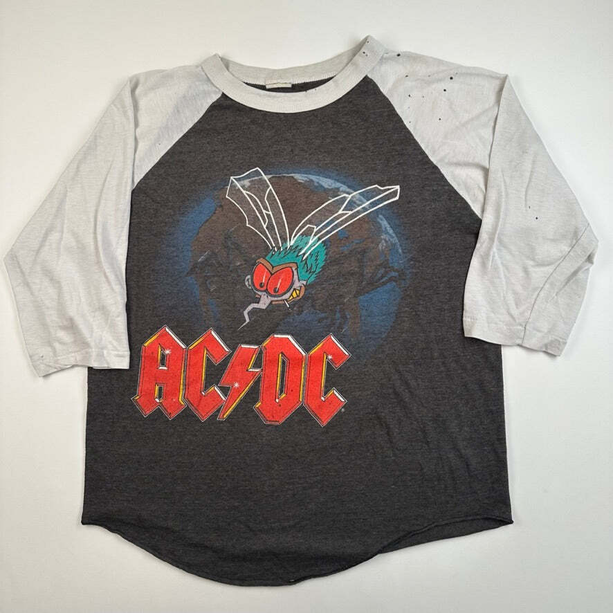 Vintage 1985 AC/DC Shirt Large Fly On The Wall - Gem